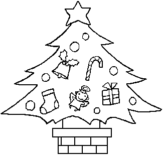 PG娱乐电子圣诞树简笔画：圣诞树上的礼物(图1)